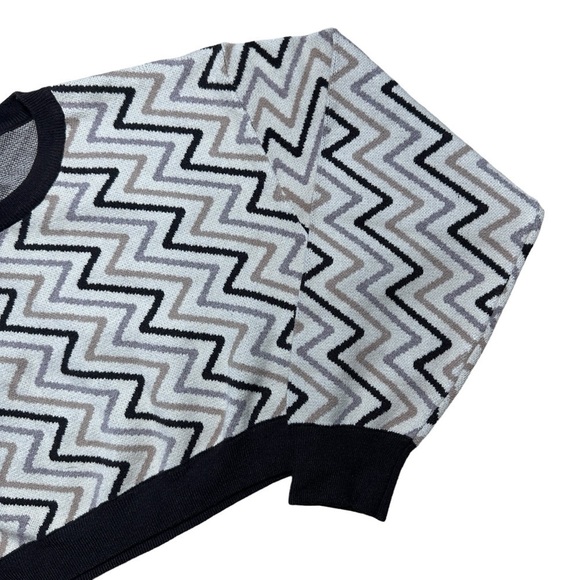 Le Lis Tan & Cocoa Long Sleeve Cropped Sweater Women’s US S - Picture 2 of 8